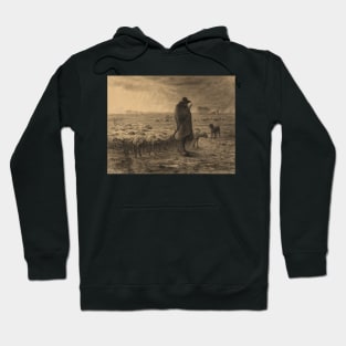 Shepherd Returning With His Flock by Jean-Francois Millet Hoodie